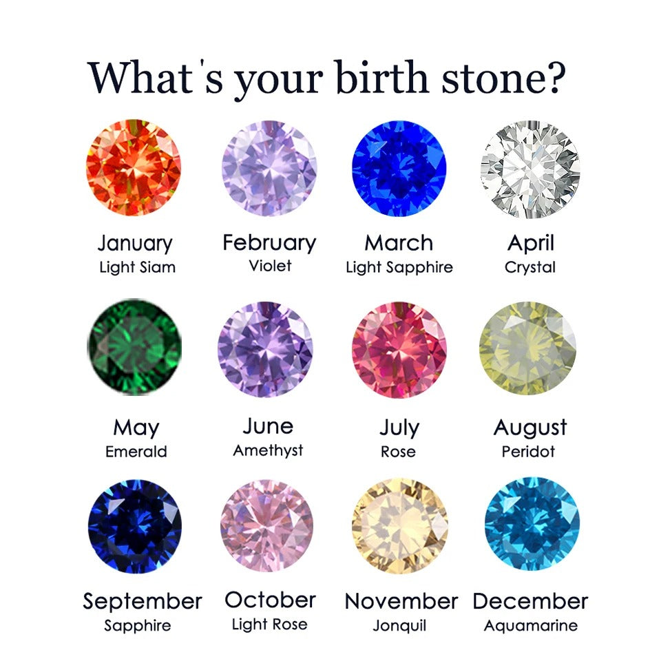 Sparkling Birthstone Pierced Earrings - Personalized Jewelry