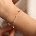 Initial & Birthstone Bracelet – Personalized Gold & Silver Jewelry