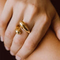 Modern Open Wrap Ring - Elegant Everyday Wear Jewelry