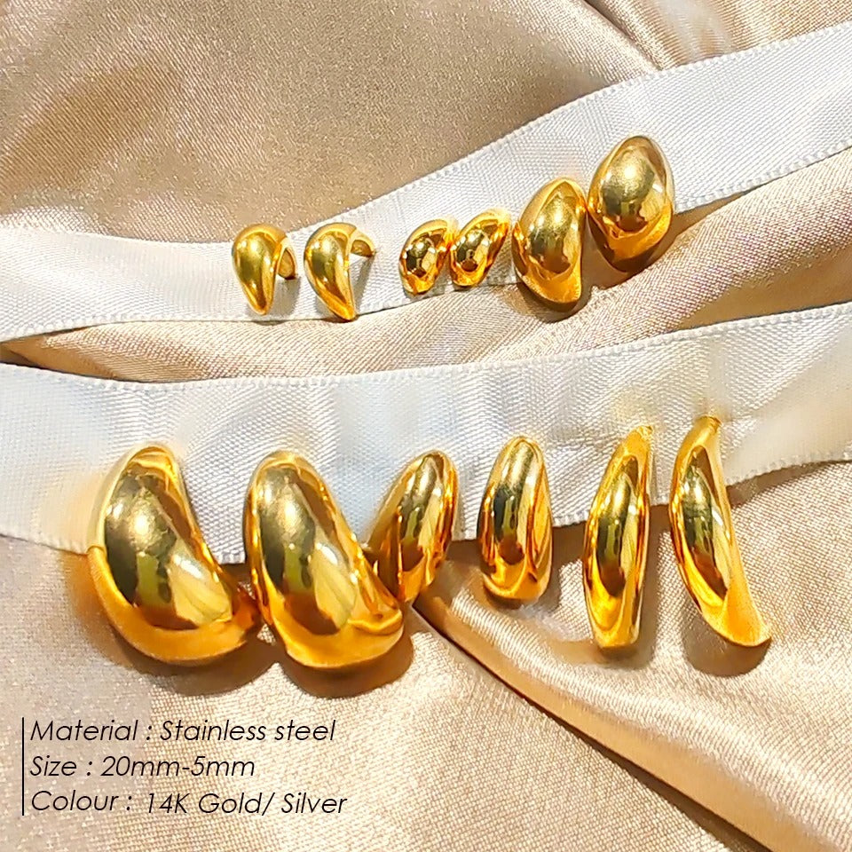 Chunky Hoop Earrings – Thick Gold & Silver Hoops for Women
