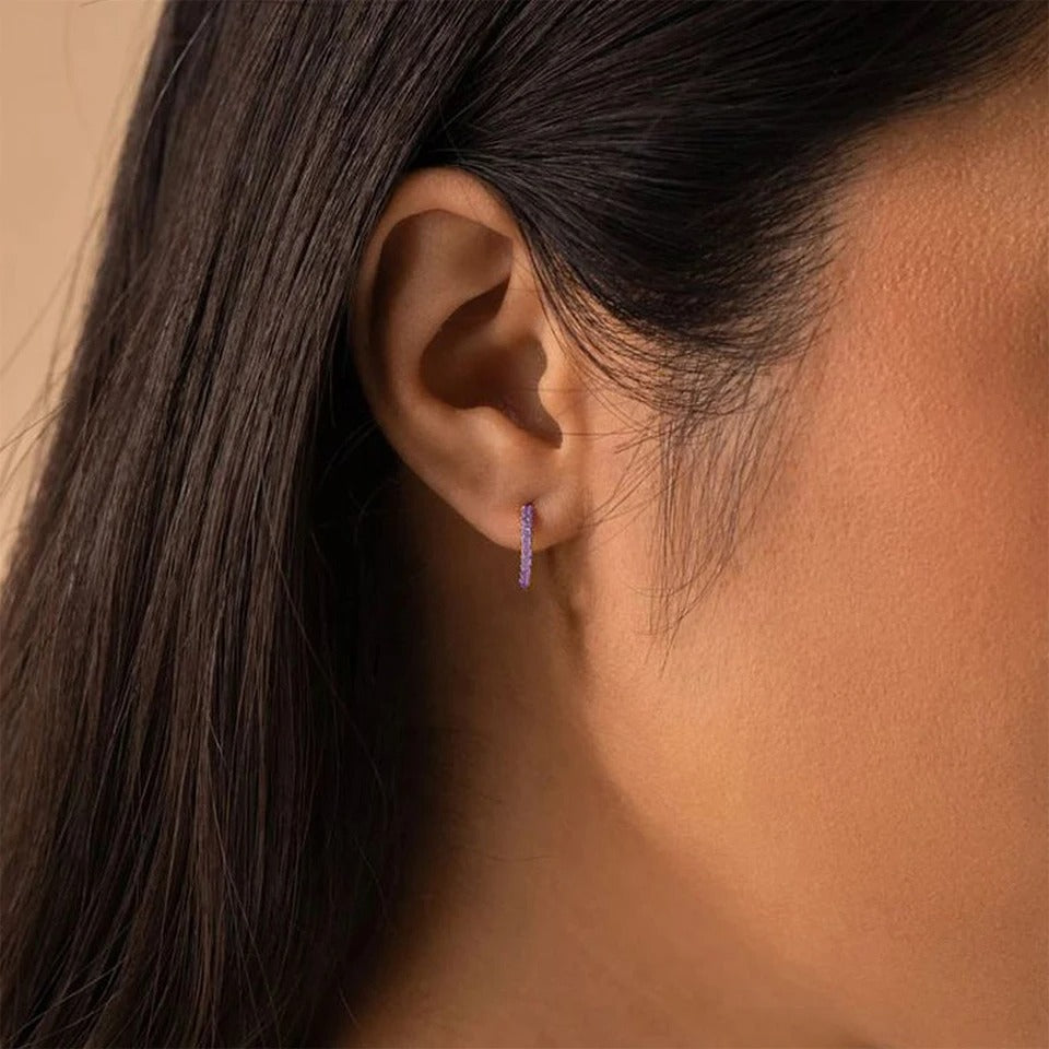 Sparkling Birthstone Pierced Earrings - Personalized Jewelry