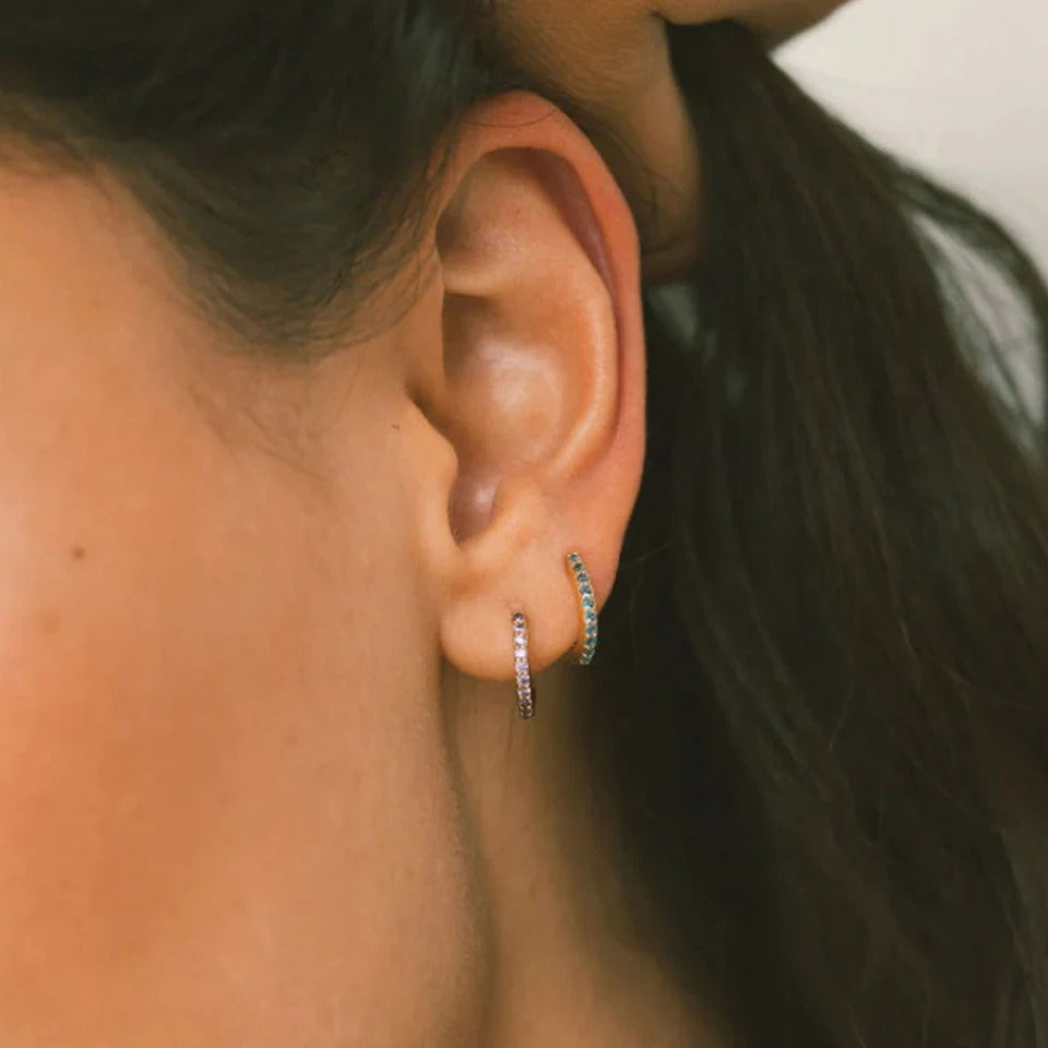 Sparkling Birthstone Pierced Earrings - Personalized Jewelry