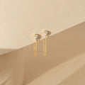 Birthstone & Chain Earrings – Personalized Gold & Silver Earrings
