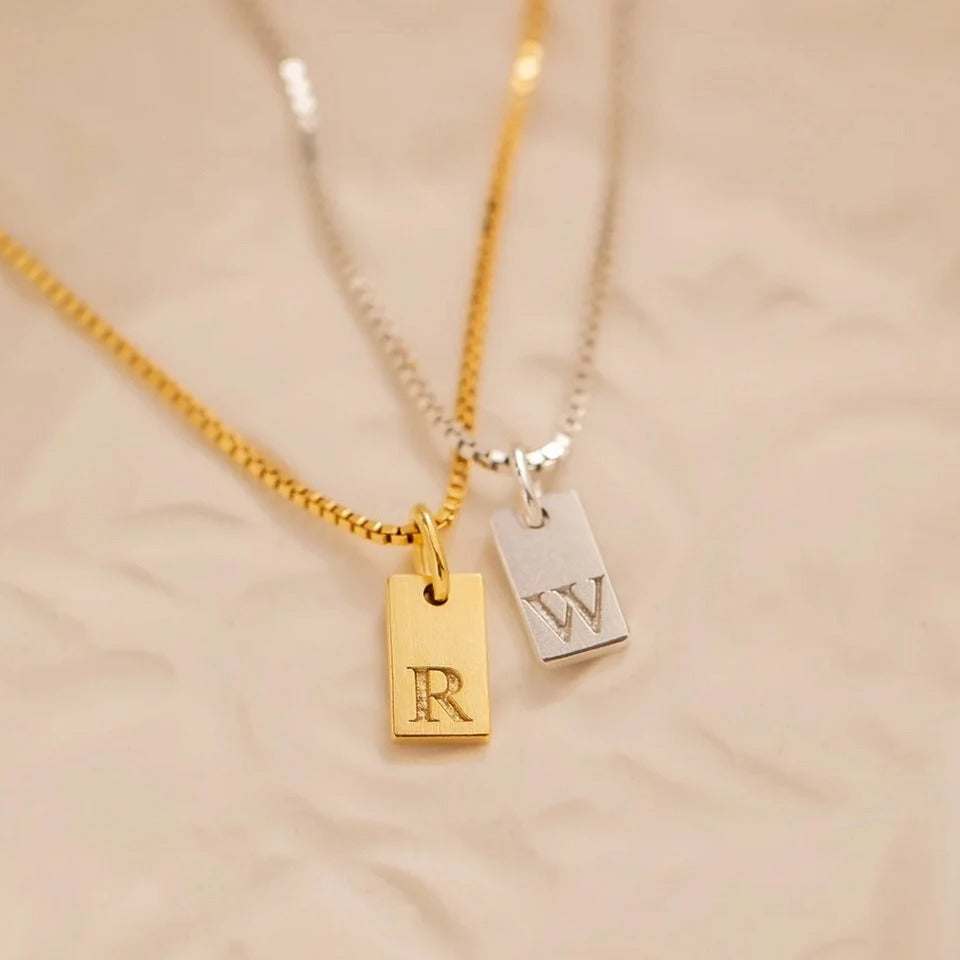 Multiple Initial pendant – Personalized Gold & Silver Necklace