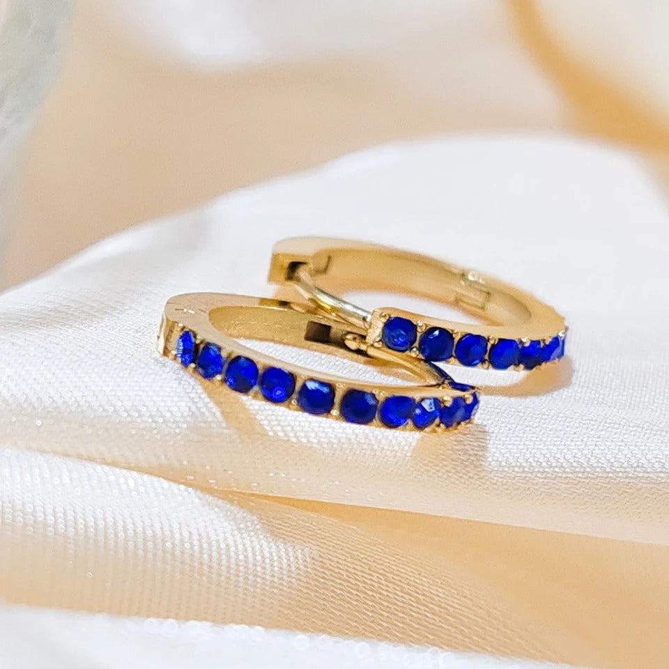 Sparkling Birthstone Pierced Earrings - Personalized Jewelry
