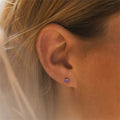 Birthstone Stud Earrings – Personalized Gold & Silver Crystal Earrings