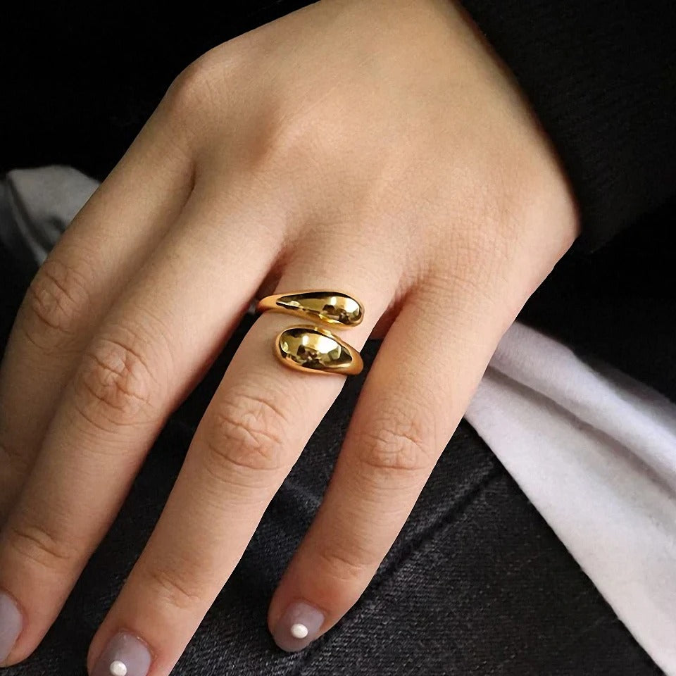 Modern Open Wrap Ring - Elegant Everyday Wear Jewelry
