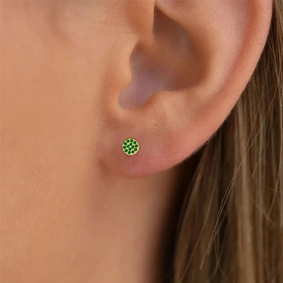 Sparkling Birthstone Pierced Earrings - Personalized Jewelry