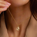 Personalized Initial Heart Necklace: Gold or Silver Minimalist Pendant