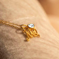 Personalized Initial Heart Necklace: Gold or Silver Crystal Pendant