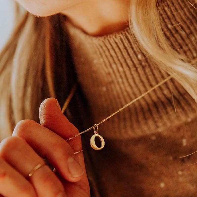 Personalized Initial Necklace: 18K Gold or Sterling Silver Plated