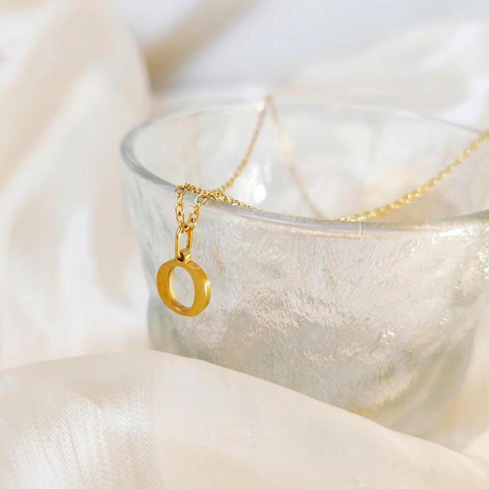 Personalized Initial Necklace: 18K Gold or Sterling Silver Plated