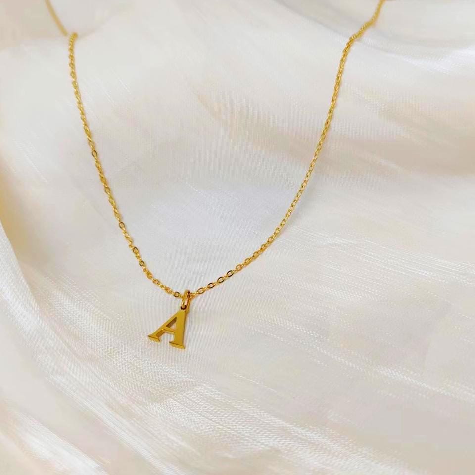 Personalized Initial Necklace: 18K Gold or Sterling Silver Plated