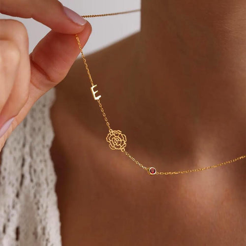 Custom Birth Flower Necklace: Personalized Gold & Silver Jewelry