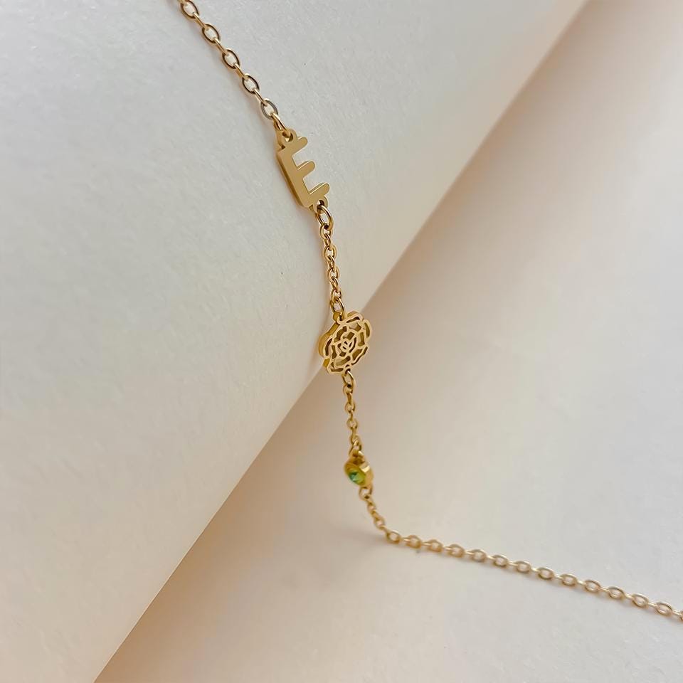 Custom Birth Flower Necklace: Personalized Gold & Silver Jewelry