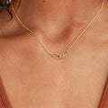 Linked Heart & Infinity Pendant Necklace: Minimalist Love Jewelry