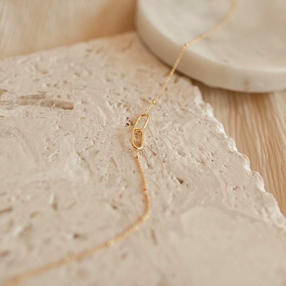 Linked Heart & Infinity Pendant Necklace: Minimalist Love Jewelry
