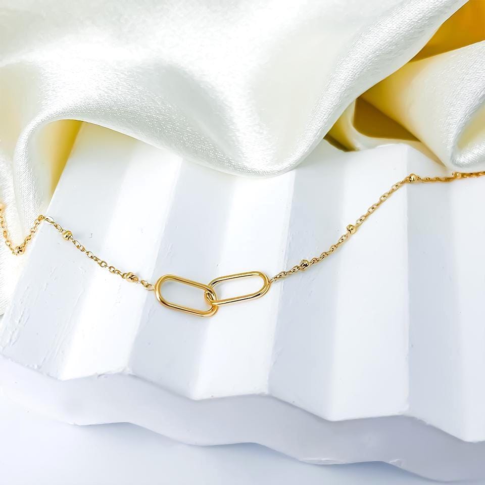 Linked Heart & Infinity Pendant Necklace: Minimalist Love Jewelry