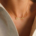 Personalized Name Necklace: 18K Gold or Silver Plated, Custom Women's Gift