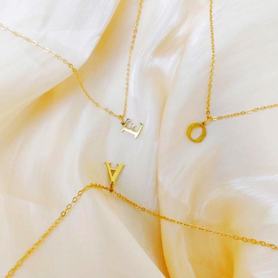 Personalized Initial Necklace: 18K Gold or Sterling Silver Plated