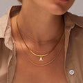 Pave Initial Pendant Necklace: Diamond Letter, Snake Chain, Personalized Jewelry