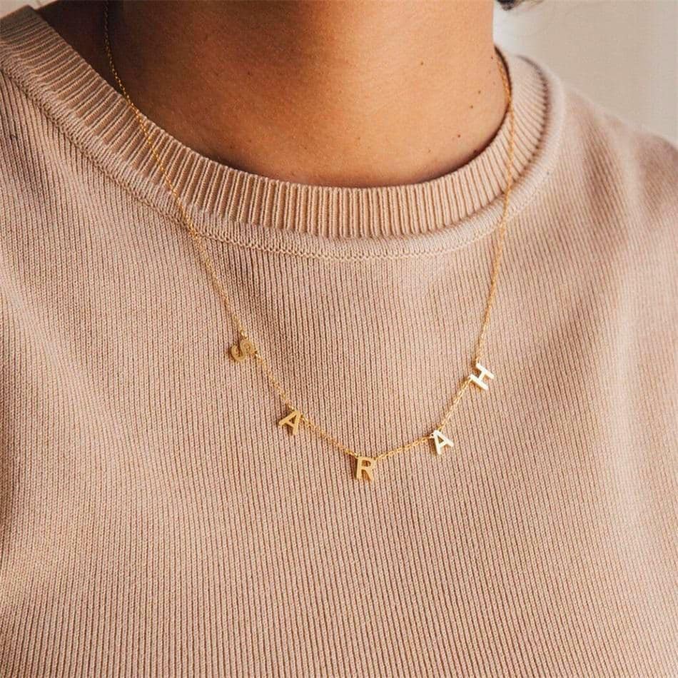 Custom Name Choker Necklace: Personalized 18K Gold or Silver Plated Jewelry