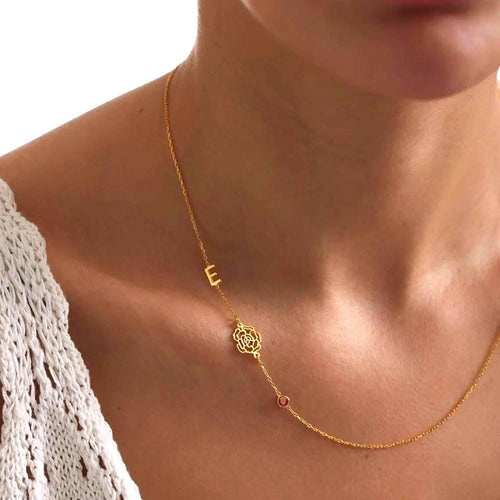 Custom Birth Flower Necklace: Personalized Gold & Silver Jewelry