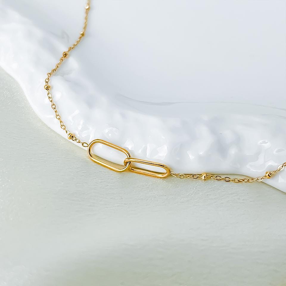 Linked Heart & Infinity Pendant Necklace: Minimalist Love Jewelry