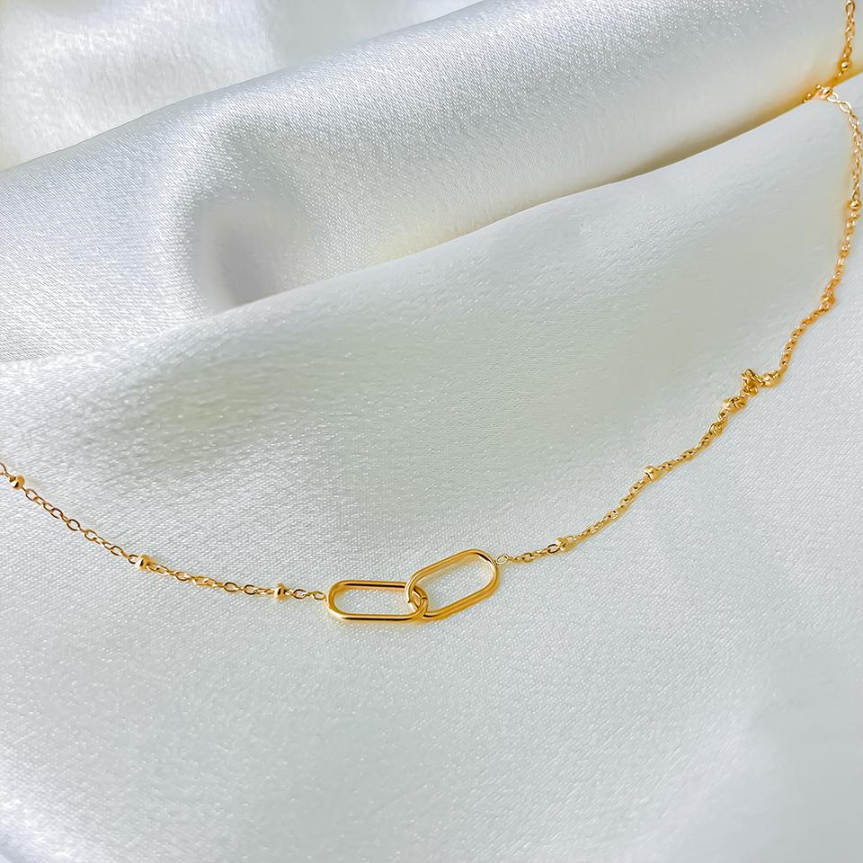 Linked Heart & Infinity Pendant Necklace: Minimalist Love Jewelry