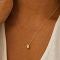 Dainty Teardrop Necklace: Sterling Silver & 18k Gold Plated