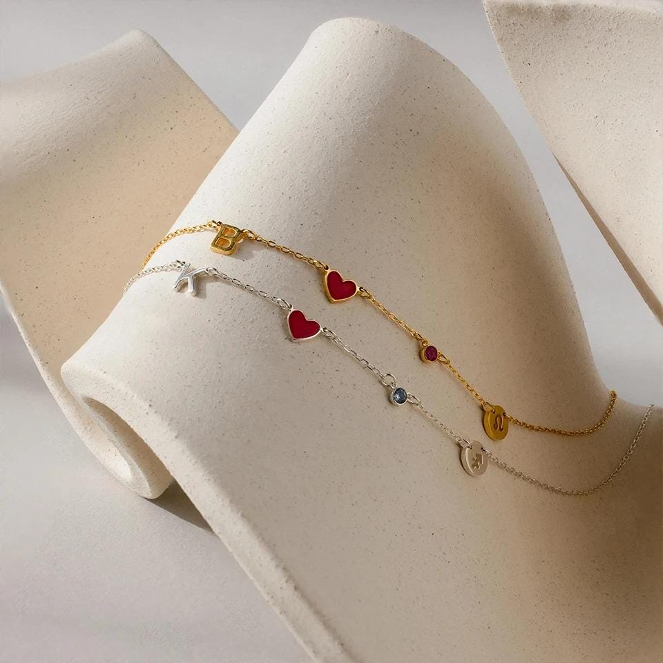 Initial Birthstone Constellation Necklace: Silver & Gold Custom Jewelry