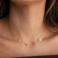 Initial Birthstone Constellation Necklace: Silver & Gold Custom Jewelry