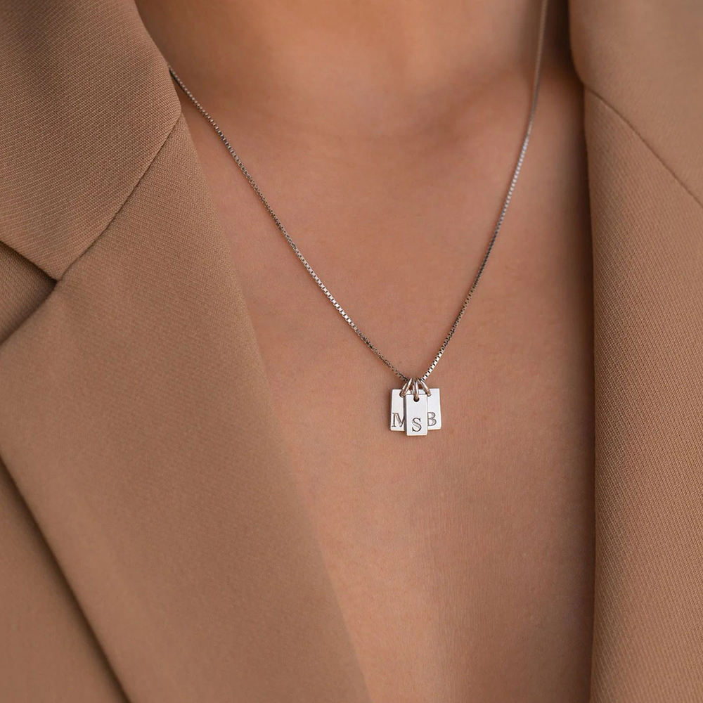 Multiple Initial pendant – Personalized Gold & Silver Necklace