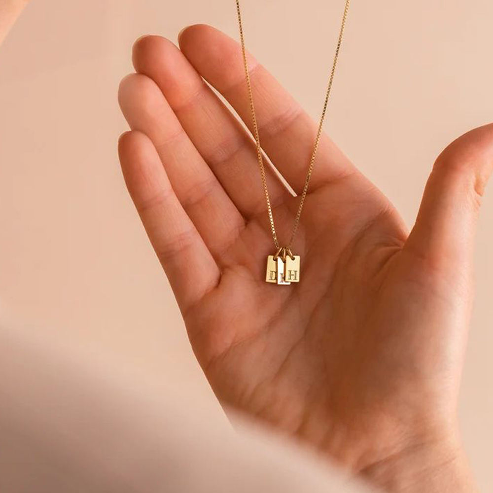 Multiple Initial pendant – Personalized Gold & Silver Necklace