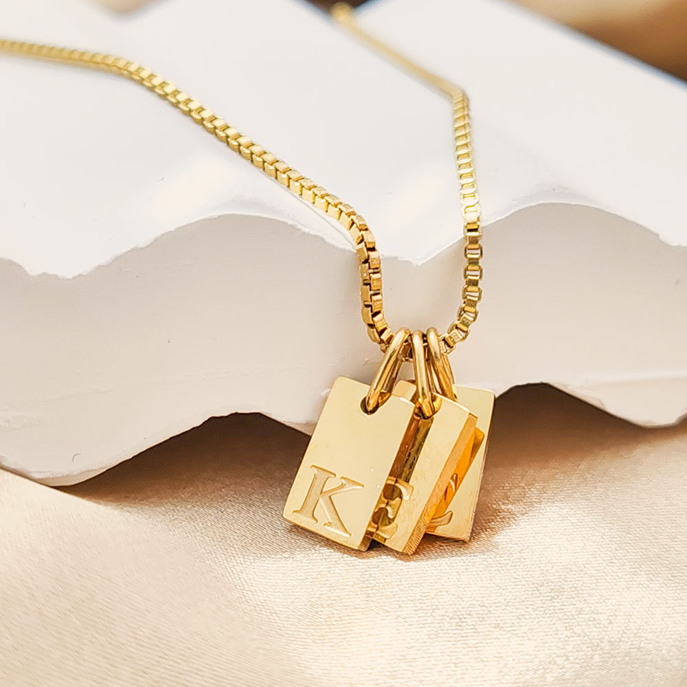 Multiple Initial pendant – Personalized Gold & Silver Necklace